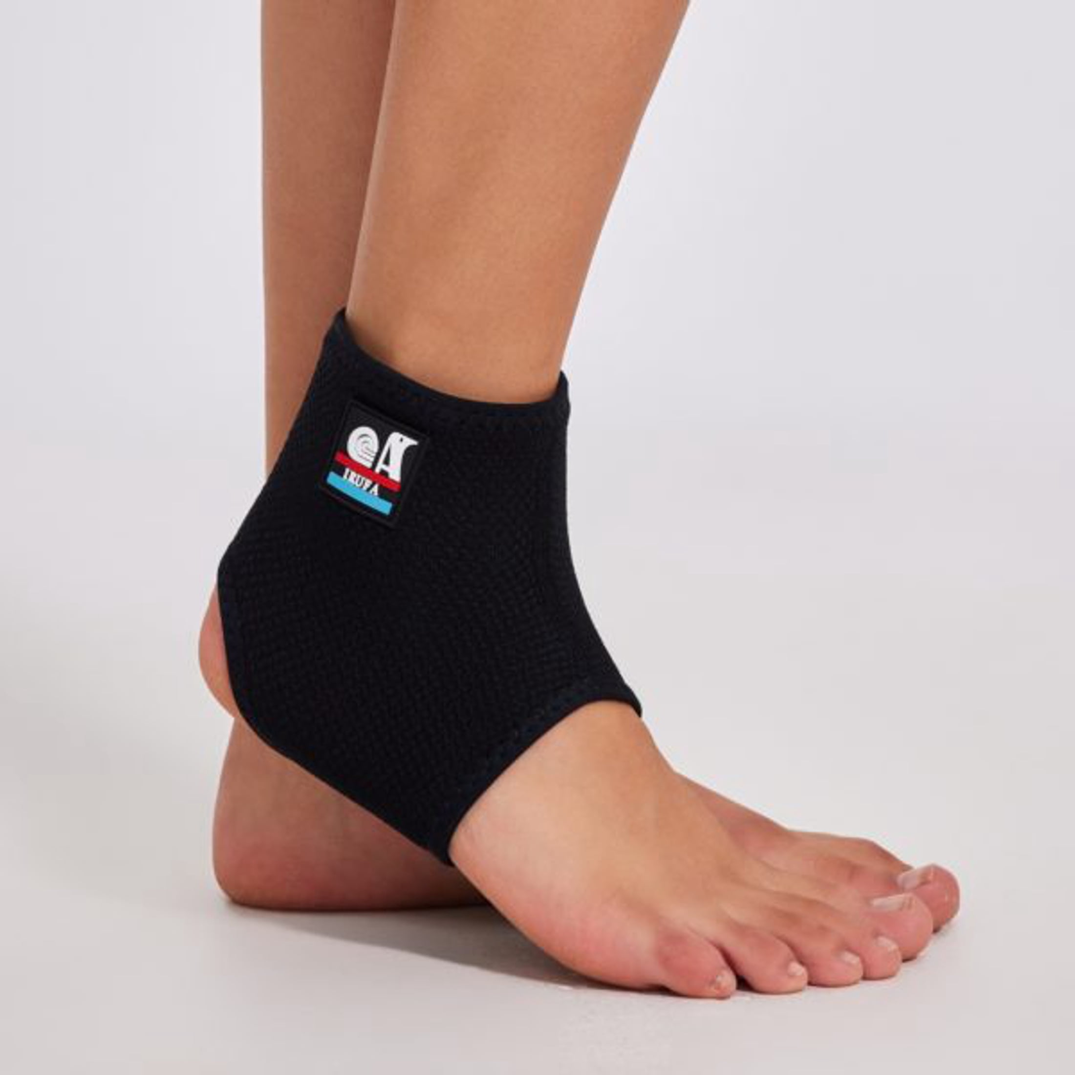 Irufa AN-SF-01 3D Breathable Latex-Free Ankle Sleeve Support Brace Stabilizer, Black, XL, 1 Count