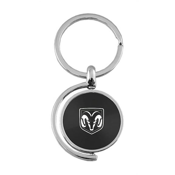 Dodge Ram Head Spinner Key Ring (Black)