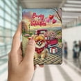 thumbnail image 4 of Be My Valentine's Pomeranian Truck Full of Love Flower Balloon Travel Passport Wallet Pom Dog Lover Gifts PU Leather Passport Holder Cover - 02029, 4 of 5