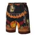 thumbnail image 4 of Rocae Halloween Decoration for Men's Beach Shorts Casual Elastic Waist Drawstring Summer Beach Shorts,S-3XL-Large, 4 of 6