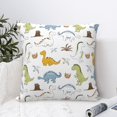 thumbnail image 4 of Fuzoiu Dinosaur Print Square Pillow Cover,Hidden Zipper Design,Luxury Square Pillow Case, Throw Pillow,Couch Cushion-26"x26", 4 of 7