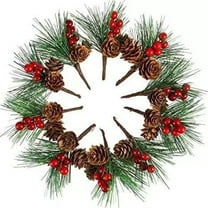 20 Branch Red Berry Pinecones Pine Needles Stems Picks Artificial Winter Christmas Berries Decor For Crafts Christmas Garland and Holiday Wreath Ornaments by Shxstore