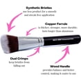thumbnail image 3 of Blush Brush Beauty Junkees, cerdas sintéticas angulares tipo kabuki, 3 of 9