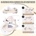 thumbnail image 5 of 5 in 1 Baby Walker for Boys Girls,Foldable,Music,Jumper,Rocking,Push W/ 3 Height Adjustable for Infant 6-18 Months,Beige, 5 of 7