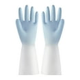 thumbnail image 2 of UNLLLL Reusable Rubber Dishwashing Cleaning Gloves For Kitchen Bathroom Non Slip Grippy Long Dish Washing Gloves With Flocked Cotton Liner Flexible Waterpr, for Indoor or Outdoor, 2 of 4