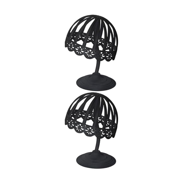 2 piezas decorativas para , estante para sombreros, elegante, desmontable, duradero, portátil, soporte para exhibición de sombreros, para , armario, tiendas, Negro 45cm Negro 50cm Sunnimix Estante de exhibición de sombreros