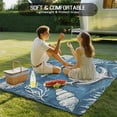 thumbnail image 5 of Fsddascl Blue Nautical Anchor Outdoor Rug for Patio/Deck/Porch, Non-Slip Large Area Rug 5 x 8 Ft, Summer Coastal Ocean Coral Indoor Outdoor Rugs Washable Area Rugs, Reversible Camping Rug Carpet, 5 of 5