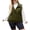 Army Green, variant on NAYTOAO Women Plus Size Quilted Puffer Vest for Women, Water‑Resistant Stand Collar Sleeveless Gilet with Pockets & Drawstring Hem