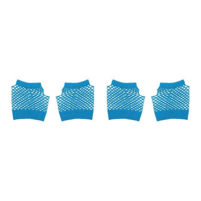 Minnieouse 1 par de disfraces de los años 80, accesorios clásicos para fiestas, sin dedos, conveniente ropa decorativa colorida para mujeres, lago azul 2piezas