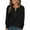 Black, variant on Women's Long Sleeve Waffle Knit Shirts Fall Casual Button Up Henley V Neck Tunic Tops Loose Fit Basic Tees