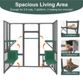 thumbnail image 3 of TIMHAKA 72” Catio Outdoor Cat Enclosure, Large Cat Catio for Multiple Cats, Outdoor Cats Enclosure with Waterproof Cover, Gray, 3 of 7