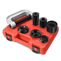 DNA Motoring TOOLS-00311 Universal 2/4 Wheel Drive Car Ball Joint Adapters Repair Press Tool Kit 10-Pcs With Red Carrying Case