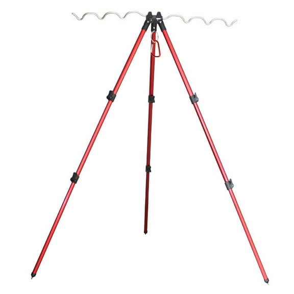 Aluminum Retractable Fishing Rod Holder Tripod for 7 Rods