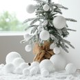 thumbnail image 2 of 4-10cm White Christmas Ball Xmas Tree Hanging Ornament Pendants Round Foam Balls DIY Craft Navidad Decoration for Home New Year, 2 of 5