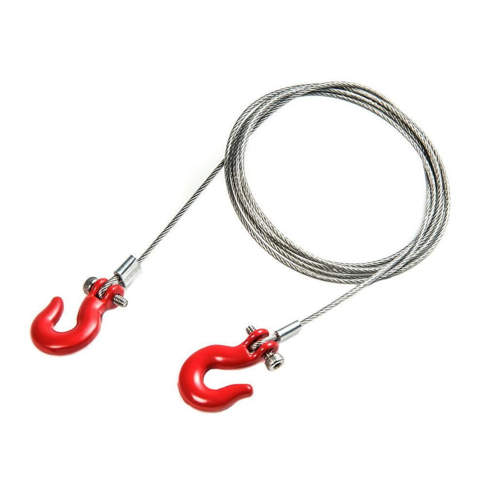 1 set Red CNC Alloy Tow Shackles Hooks Hitch for Axial SXC10 1/10 RC Crawler