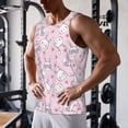 thumbnail image 5 of Fuzoiu Cute Rabbit Flower Print Men's Workout Tank Tops,Sleeveless Gym Shirt Quick Dry,Fitness Bodybuilding T-Shirt,Muscle Athletic Workout Tee-4X-Large, 5 of 7