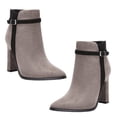 thumbnail image 1 of 1 par de botas cortas para mujer, botines de moda para dama, elegantes zapatos de tacón grueso, 1 of 5