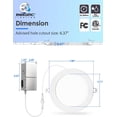 thumbnail image 5 of 24 Pack 6 inch Ultra-Thin LED Recessed Downlight with Junction Box, 2700K/3000K/4000K/5000K/6500K Selectable, Slim Dimmable Light, ETL, 5 of 7