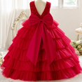 thumbnail image 2 of XXWXYD Sequin Flower Girl Dresses Wedding 𝖱uffles Sleeves Pageant Puffy Tulle Prom Gown Bridesmaid Princess Ball Gown Par𝗍y Dress First Comunion Christening 𝖱uffled Sleeve Flower Girl, 2 of 7