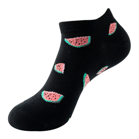 IDALL No Show Socks Ankle Socks 2 Pairs Womens Girls Novelty Funny Cute Ankle Socks 3D Print Pattern Design Colorful Cotton Low Cut Liner Socks Socks for Women Clearance B One Size