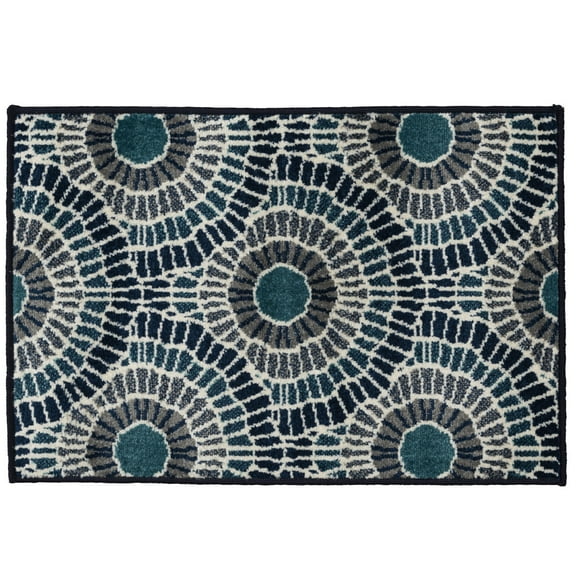 Loomaknoti Terrace Tropic Ferley 4' x 6' Abstract Indoor/Outdoor Area Rug , Blue/Green