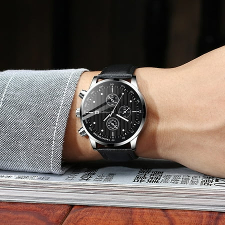 amousa Watch Fashion S^imple Black Blue Gold Luxury Hollow Leather Strap Mechanical Watch Wrist Clock Retro