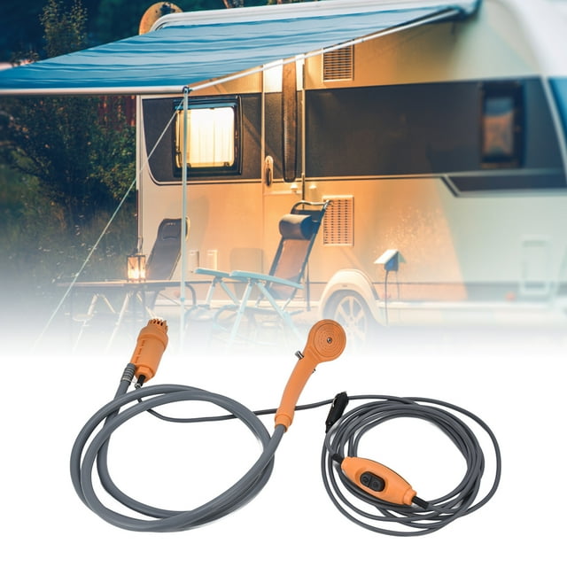 Camping Camping Shower DC12V Portable High Flexibility Durable Plastic Rubber Ergonomic Design Easy Installation Outdoor Shower