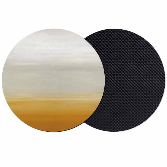 Burnt Orange Beige Ombre Coasters Set of 2, Absorbent Coasters for Drinks, Modern Abstract Art Texture Coaster for Desk Coffee Table Protection, Home Decor House Warming Gifts 4"