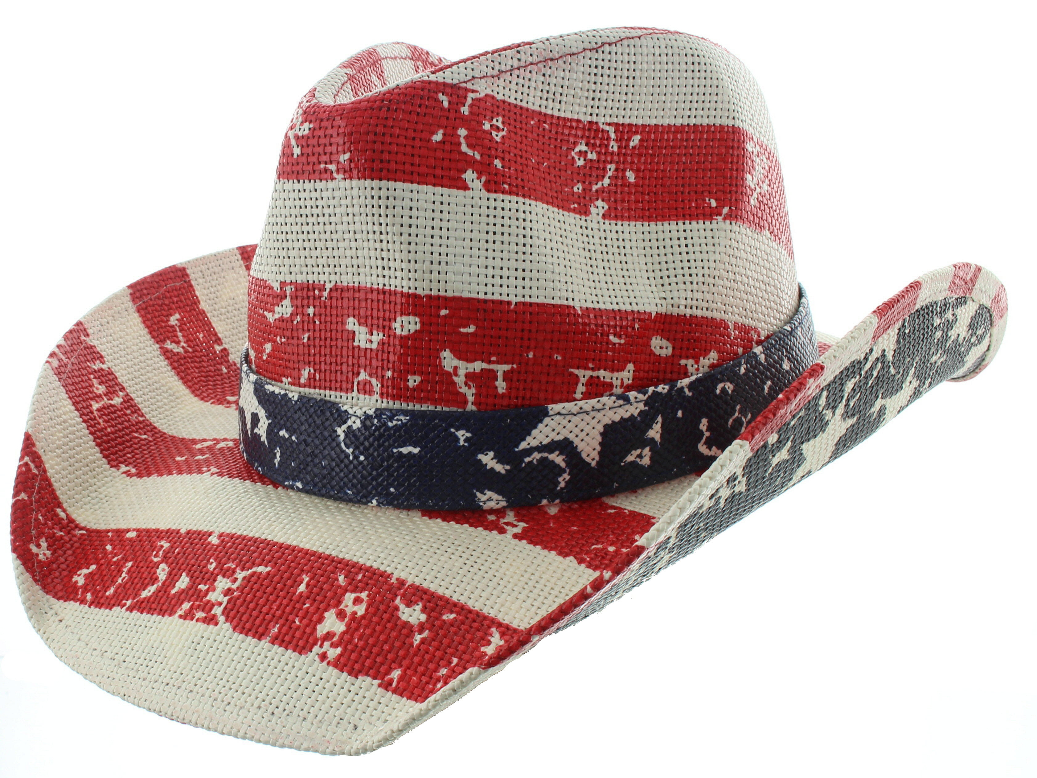 Flag Cowboy Hat - Unisex Brown at Men’s Clothing store,Buy Milani Vintage S...