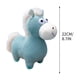 thumbnail image 3 of Lindo poni de juguete, caballo de peluche azul, caballo de lana para tejer, divertido adorno de poni, regalo de poni, miniestatua de caballo, cola de crin de peluche marrón, regalo de la buena suerte, 3 of 6