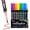 8gel, variant on Dreamy Sparkle Dual-Line Contour Pen, Double Line Super Squiggles Glitter & Metallic Markers, 8/12/24 Colors Self-Outline Metallic Markers Glitter Writing Drawing Pens (24gel)