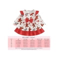 thumbnail image 4 of Nituyy Robe de Noël pour Filles, Robe à Manches Longues Col Rond Imprimé Gingerbread Man Patchwork Nœud Robe Trapèze, 4 of 6
