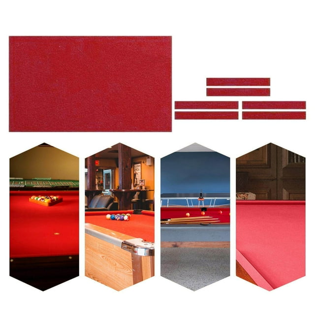 Maoww Tapis de Table de Billard Professionnel Accessoires en Feutre 7/8/9 Pieds 9 Pieds Rouge