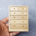 thumbnail image 3 of Cómoda de madera con 5 cajones para muebles de casa de muñecas en miniatura, 3 of 3