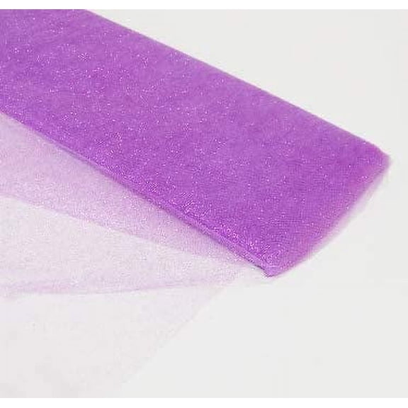 Valentina Textile Inc Tulle Glitter Fabric 54" by 10 Yards (30 ft) Tulle Bolt for Wedding, Party and Decoration (10 Yard, Lavander)