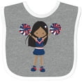thumbnail image 3 of Inktastic African American Girl, Cheerleaders, Cheerleading Girls Baby Bib, 3 of 4
