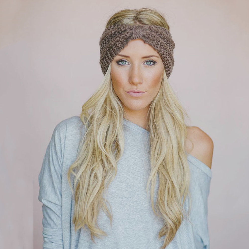 Womens Hairband Knot Ear Crochet Knit Winter Warmer Headwrap Headband Headwrap
