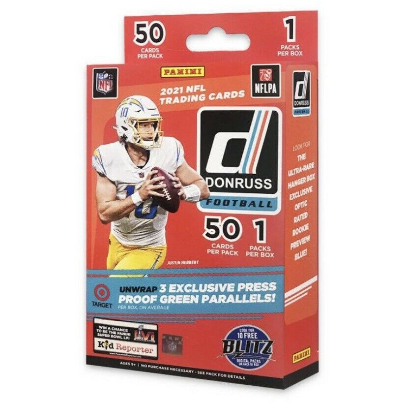 2021 Panini NFL Donruss Football Trading Card Hanger Box Target 