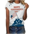 thumbnail image 1 of Pompotops Mode Femmes Tops Printe Casual Ample Coupe Tee Shirts Chemisier Imprimé Col Rond, 1 of 4
