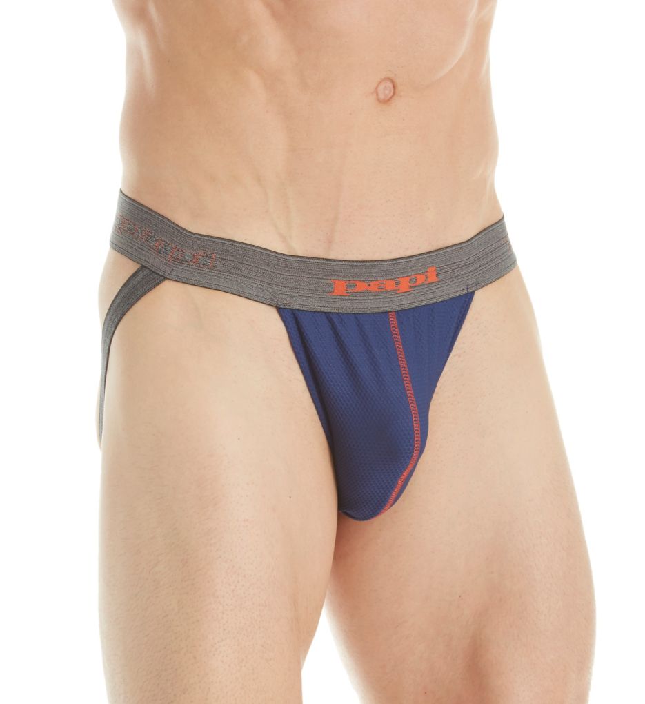 Men's Papi 626926 Summer League Mesh Jockstrap (Blue Depths S