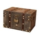 thumbnail image 4 of Baúl de almacenamiento de madera, cofre del tesoro pirata, artículo de colección para decoración del hogar, regalo y recuerdo. S, 4 of 9