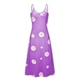 thumbnail image 4 of EQWLJWE Robes d'Été pour Femmes 2023 Mode pour Femmes Vacances d'Été Sans Manches Imprimé Col en V Aguichant Décontracté Longue Robe Maxi Robes d'Été pour Femmes 2023, 4 of 5