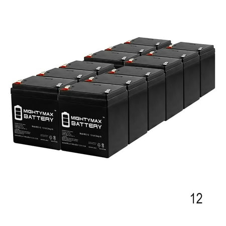ML5-12 - 12V 5AH Toy Car Play Mobile Scooter Rechargeable SLA Battery - 12 Pack