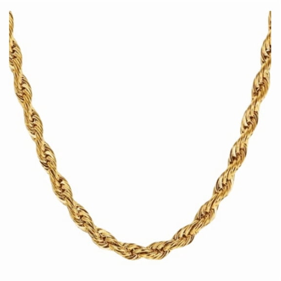 14K Yellow Real Gold Solid Rope Chain | 6.0 mm | 18 Inches | MADE IN ITALY