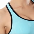 thumbnail image 5 of No Wire Push up Bras for Women Full-Coverage Bra Feature V-Neck Wire-Free Bra Style W-754 Hook and Eye Closure Sports Bra Plus Size Blue-a S, 5 of 7