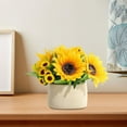 Artificial Sunflowers Bouquets Dummy Silk Sunflowers with Stems for