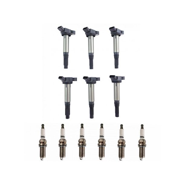 Ignition Coil Set with Spark Plugs 12 Piece Compatible with 2005