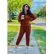 thumbnail image 4 of Conjunto Deportivo PRETTYGARDEN de 2 Piezas para Mujer, Color Rojo Ladrillo, Talla M, 4 of 5