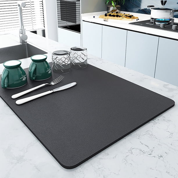 Aparatos de cocina, accesorios de cocina, utensilios de cocina, alfombrilla de secado de utensilios de cocina, almohadilla de barra para tazas, almohadilla lavable de aislamiento térmico, almohadilla
