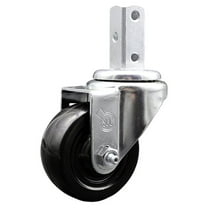 3.5 Inch Hard Rubber Wheel Swivel 7/8 Inch Square Stem Caster Service Caster